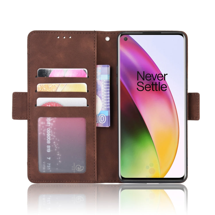 For OnePlus 8 Wallet Style Skin Feel Calf Pattern Leather Case with Separate Card Slot