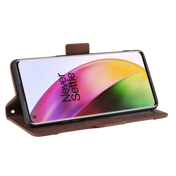 For OnePlus 8 Wallet Style Skin Feel Calf Pattern Leather Case with Separate Card Slot