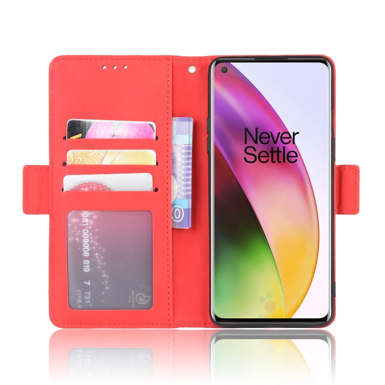 For OnePlus 8 Wallet Style Skin Feel Calf Pattern Leather Case with Separate Card Slot