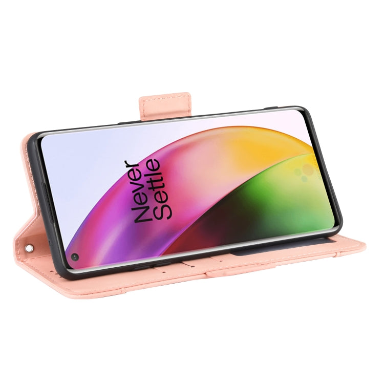 For OnePlus 8 Wallet Style Skin Feel Calf Pattern Leather Case with Separate Card Slot