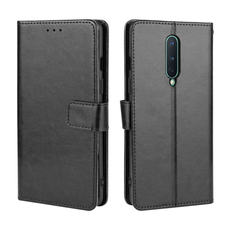 For OnePlus 8 Retro Crazy Horse Texture Horizontal Flip Leather Case , with Holder & Card Slots & Photo Frame