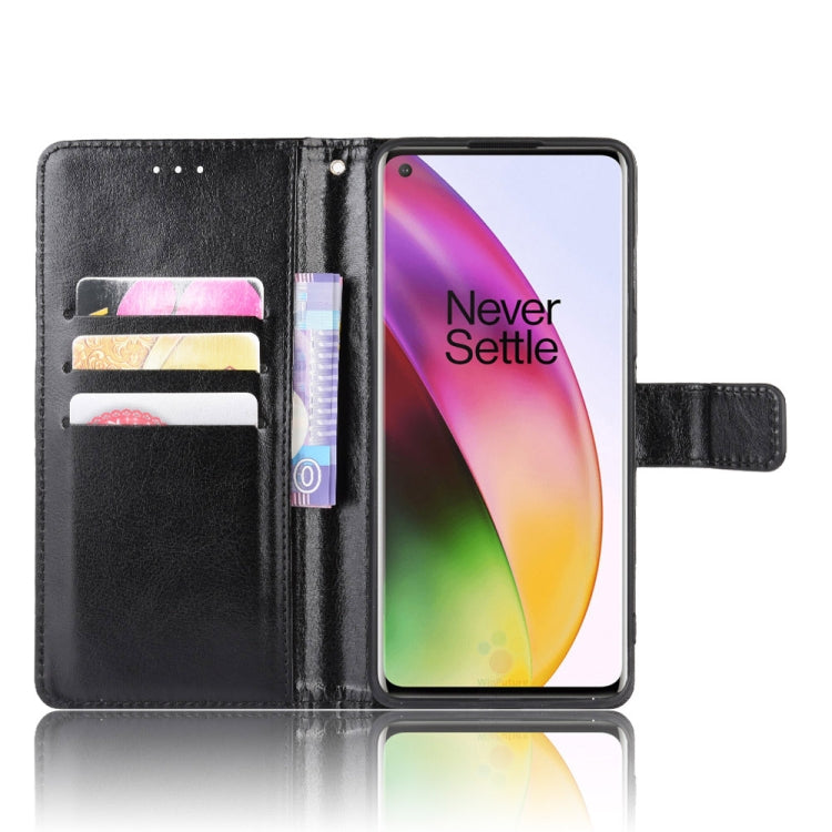 For OnePlus 8 Retro Crazy Horse Texture Horizontal Flip Leather Case , with Holder & Card Slots & Photo Frame