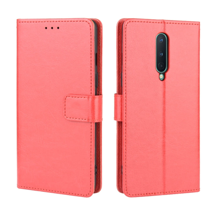 For OnePlus 8 Retro Crazy Horse Texture Horizontal Flip Leather Case , with Holder & Card Slots & Photo Frame