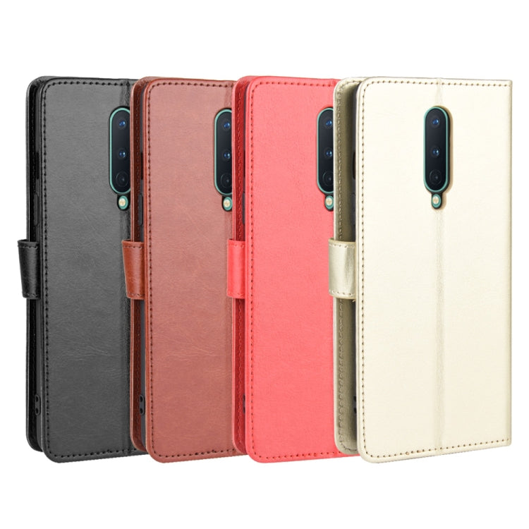 For OnePlus 8 Retro Crazy Horse Texture Horizontal Flip Leather Case , with Holder & Card Slots & Photo Frame