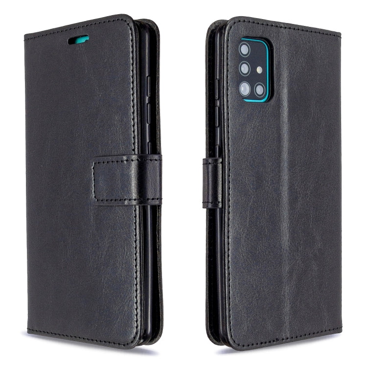 For Galaxy A51 Crazy Horse Texture Horizontal Flip Leather Case with Holder & Card Slots & Wallet & Photo Frame