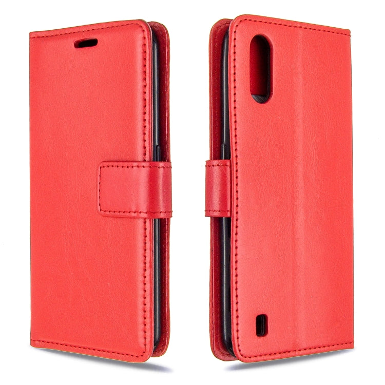 For Galaxy A01 Crazy Horse Texture Horizontal Flip Leather Case with Holder & Card Slots & Wallet & Photo Frame