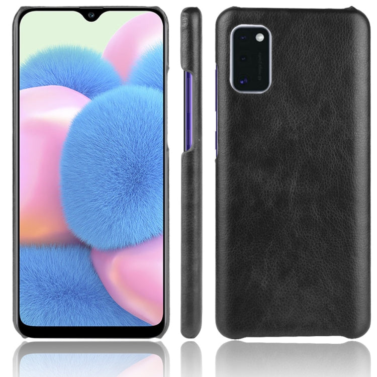For Galaxy A41 Global Official Version Shockproof Litchi Texture PC + PU Case
