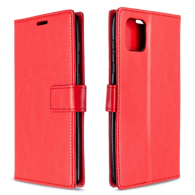 For Galaxy A81 Crazy Horse Texture Horizontal Flip Leather Case with Holder & Card Slots & Wallet & Photo Frame