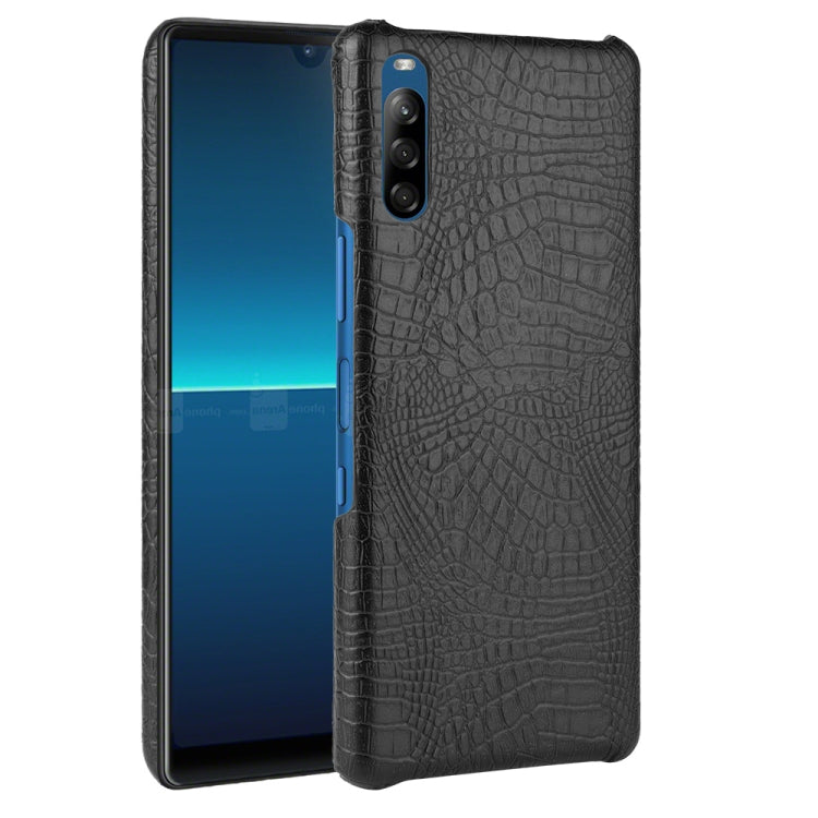 For Sony Xperia L4 Shockproof Crocodile Texture PC + PU Case