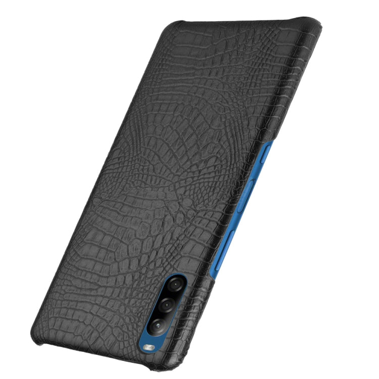 For Sony Xperia L4 Shockproof Crocodile Texture PC + PU Case