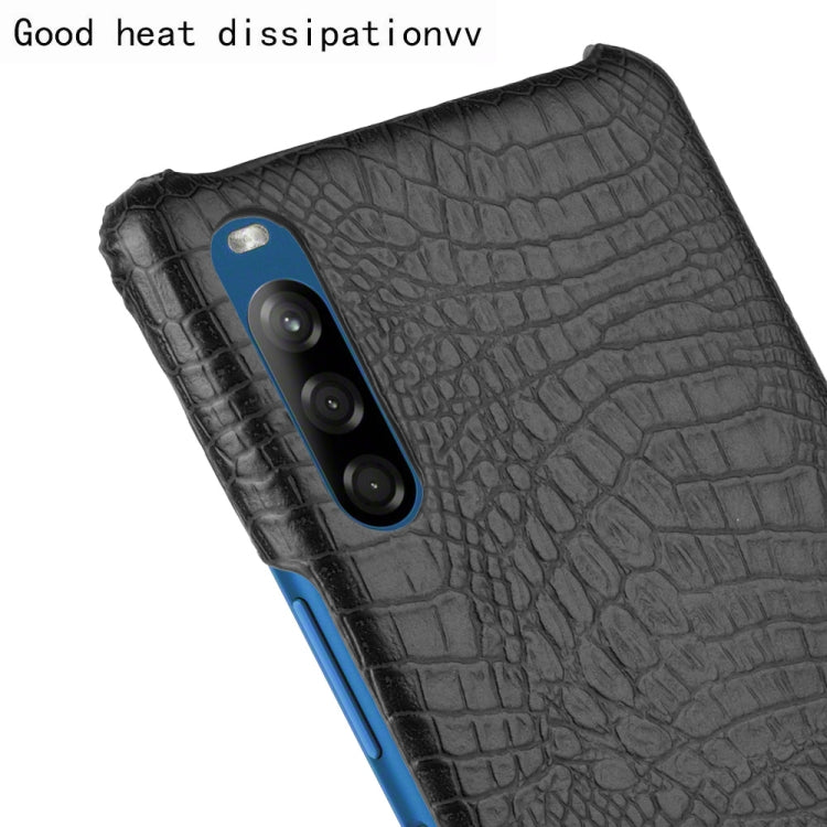 For Sony Xperia L4 Shockproof Crocodile Texture PC + PU Case