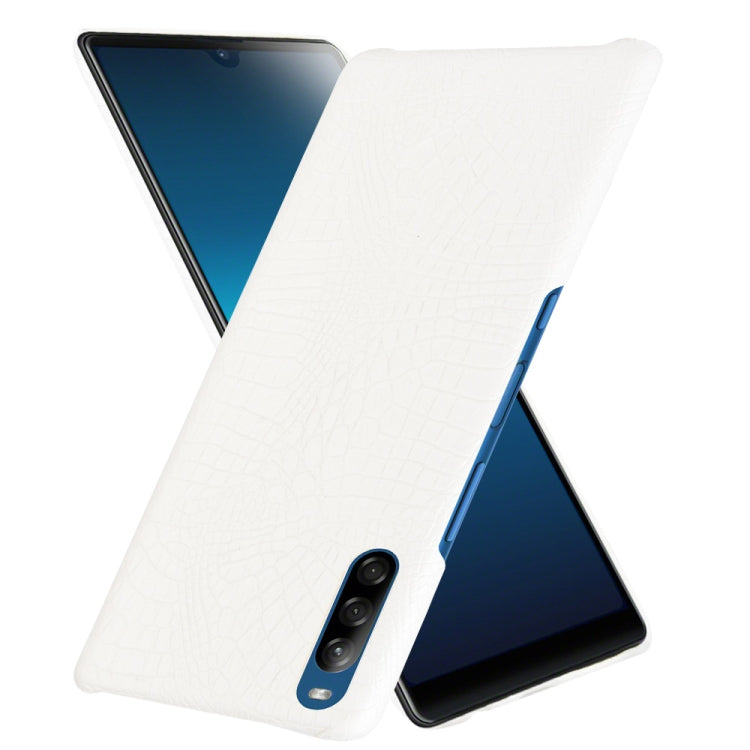 For Sony Xperia L4 Shockproof Crocodile Texture PC + PU Case