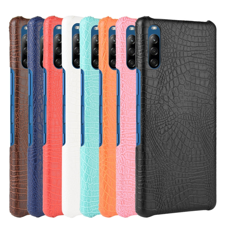 For Sony Xperia L4 Shockproof Crocodile Texture PC + PU Case