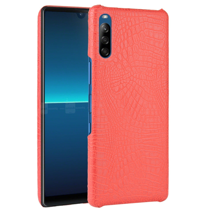 For Sony Xperia L4 Shockproof Crocodile Texture PC + PU Case