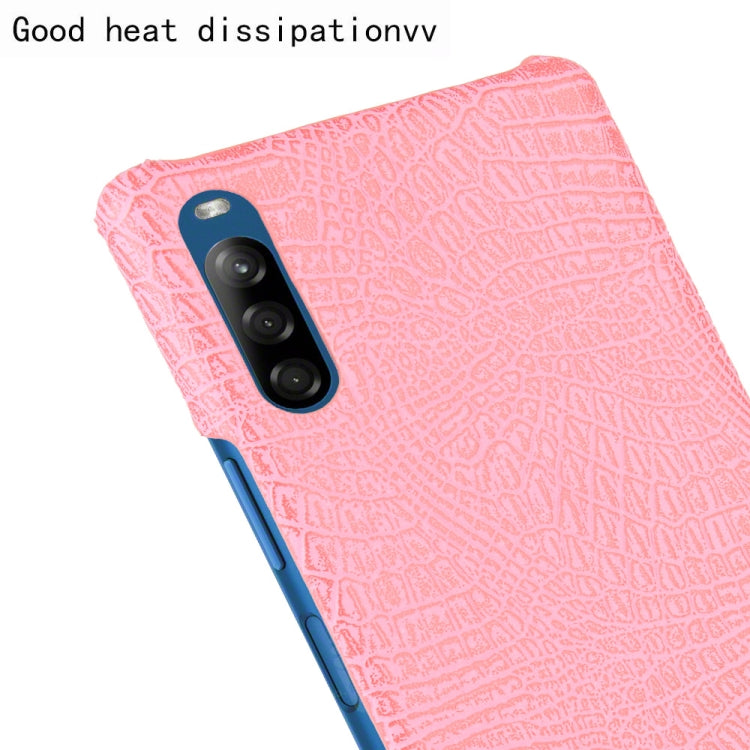 For Sony Xperia L4 Shockproof Crocodile Texture PC + PU Case