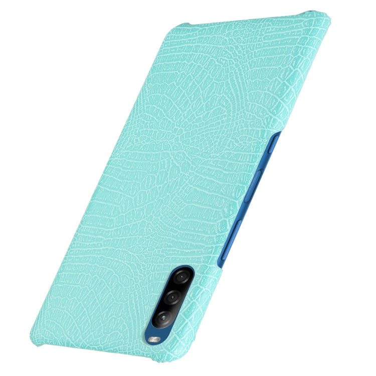 For Sony Xperia L4 Shockproof Crocodile Texture PC + PU Case