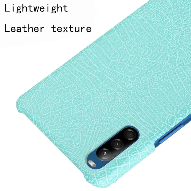 For Sony Xperia L4 Shockproof Crocodile Texture PC + PU Case