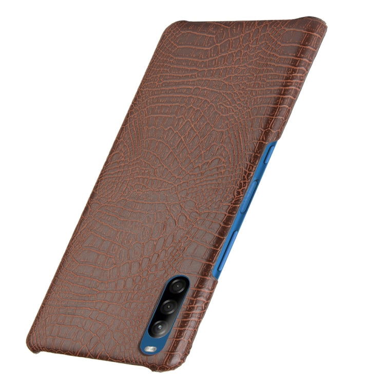 For Sony Xperia L4 Shockproof Crocodile Texture PC + PU Case