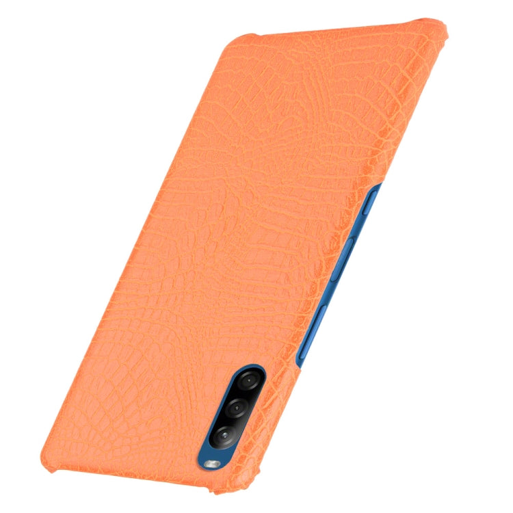 For Sony Xperia L4 Shockproof Crocodile Texture PC + PU Case