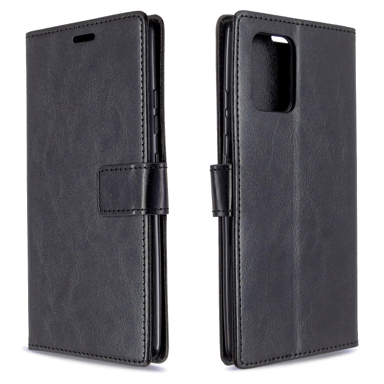 For Galaxy A91 Crazy Horse Texture Horizontal Flip Leather Case with Holder & Card Slots & Wallet & Photo Frame