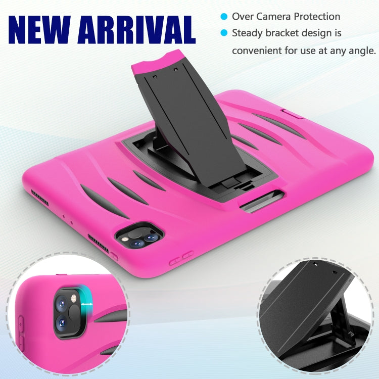 For iPad Pro 11 inch (2020) 3-Layer Plastic + Rubber Armor Defender Protection ShockProof Heavy Duty Rugged Protective Tablet Case with Holder & Pen Slot