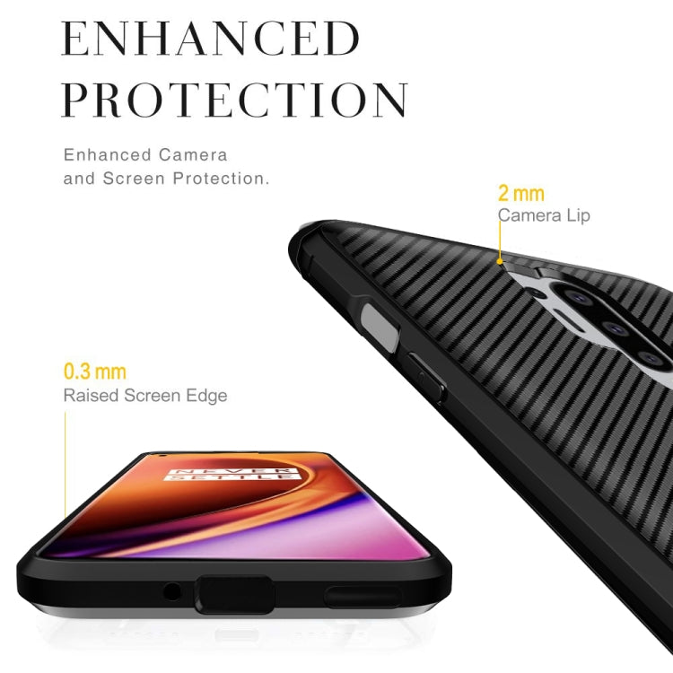 For OnePlus 8 Pro ENKAY ENK-PC012 Carbon Fiber Texture Solid Color TPU Slim Case Soft Cover