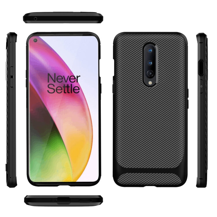 For OnePlus 8 ENKAY ENK-PC011 Carbon Fiber Texture Solid Color TPU Slim Case Soft Cover