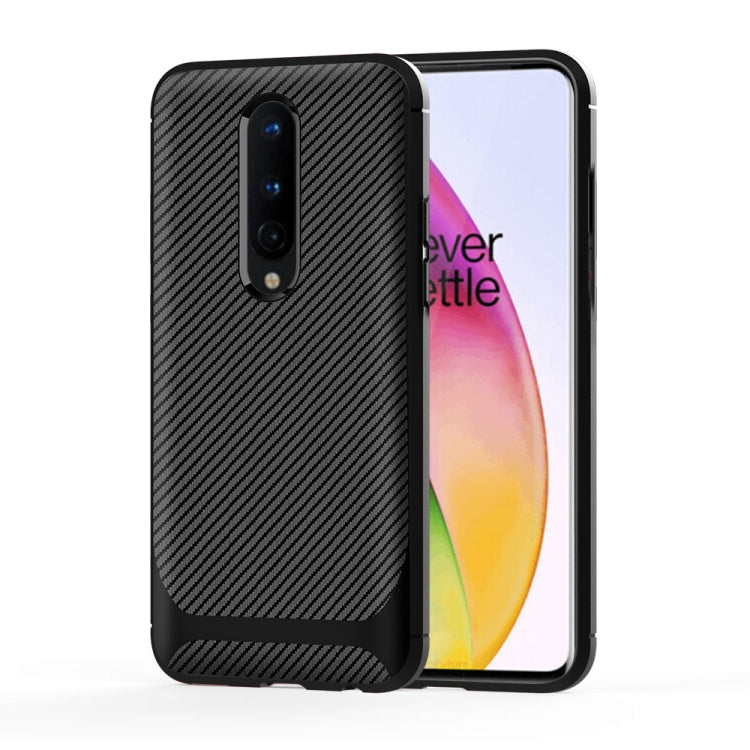 For OnePlus 8 ENKAY ENK-PC011 Carbon Fiber Texture Solid Color TPU Slim Case Soft Cover