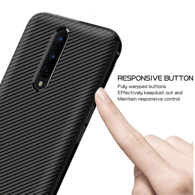 For OnePlus 8 ENKAY ENK-PC011 Carbon Fiber Texture Solid Color TPU Slim Case Soft Cover