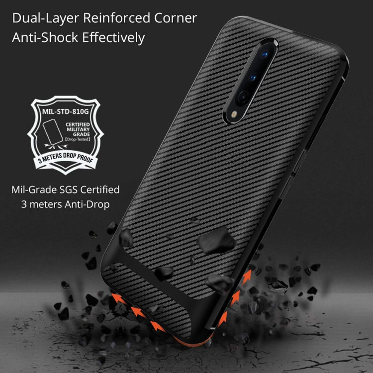 For OnePlus 8 ENKAY ENK-PC011 Carbon Fiber Texture Solid Color TPU Slim Case Soft Cover