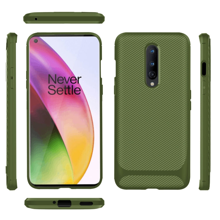 For OnePlus 8 ENKAY ENK-PC011 Carbon Fiber Texture Solid Color TPU Slim Case Soft Cover