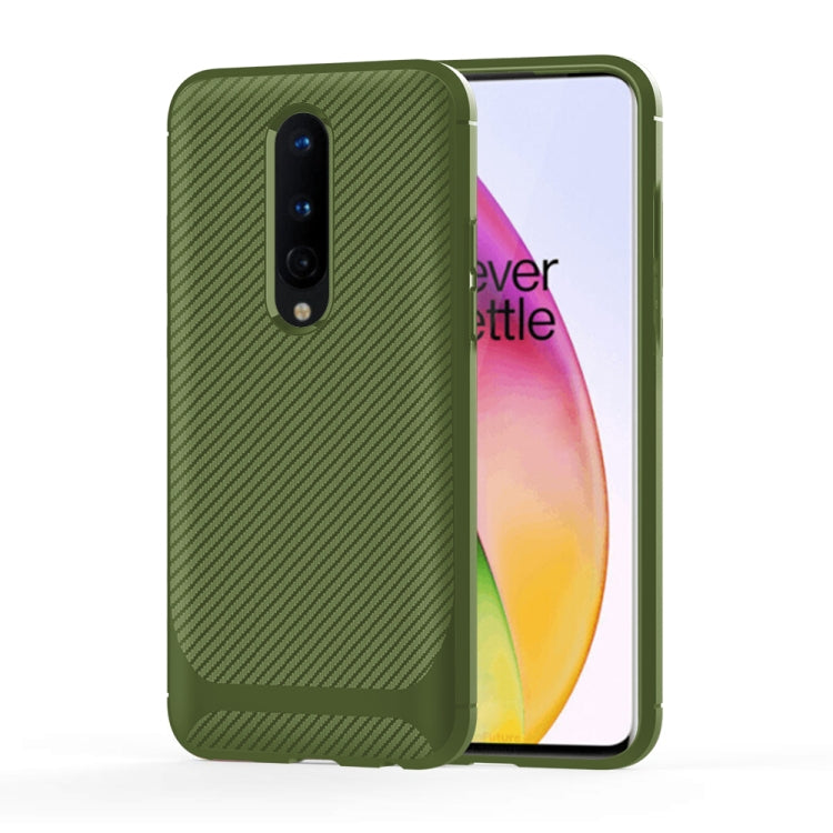For OnePlus 8 ENKAY ENK-PC011 Carbon Fiber Texture Solid Color TPU Slim Case Soft Cover