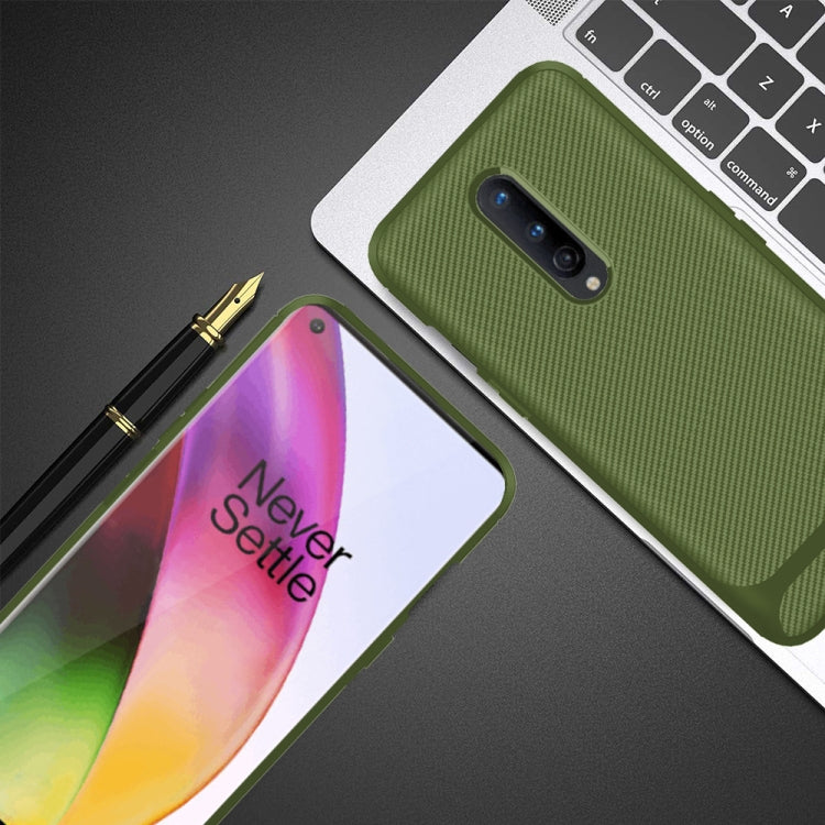 For OnePlus 8 ENKAY ENK-PC011 Carbon Fiber Texture Solid Color TPU Slim Case Soft Cover