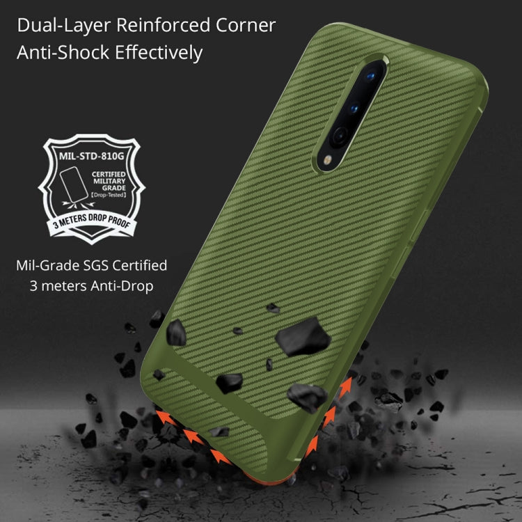For OnePlus 8 ENKAY ENK-PC011 Carbon Fiber Texture Solid Color TPU Slim Case Soft Cover