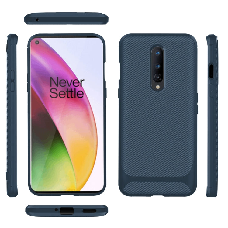 For OnePlus 8 ENKAY ENK-PC011 Carbon Fiber Texture Solid Color TPU Slim Case Soft Cover