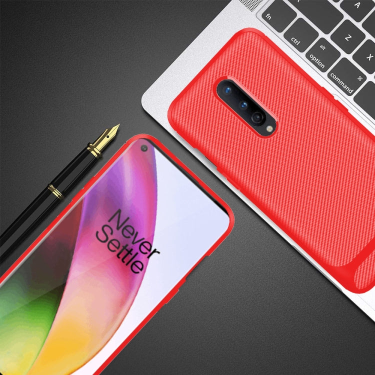 For OnePlus 8 ENKAY ENK-PC011 Carbon Fiber Texture Solid Color TPU Slim Case Soft Cover