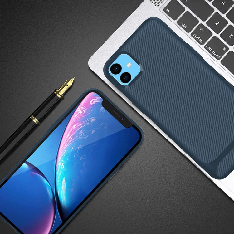 For iPhone 11 ENKAY ENK-PC017 Carbon Fiber Texture Solid Color TPU Slim Case Soft Cover