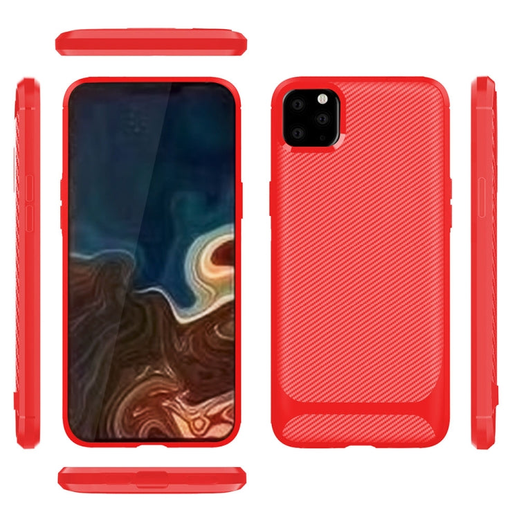 For iPhone 11 Pro ENKAY ENK-PC018 Carbon Fiber Texture Solid Color TPU Slim CaseSoft Cover