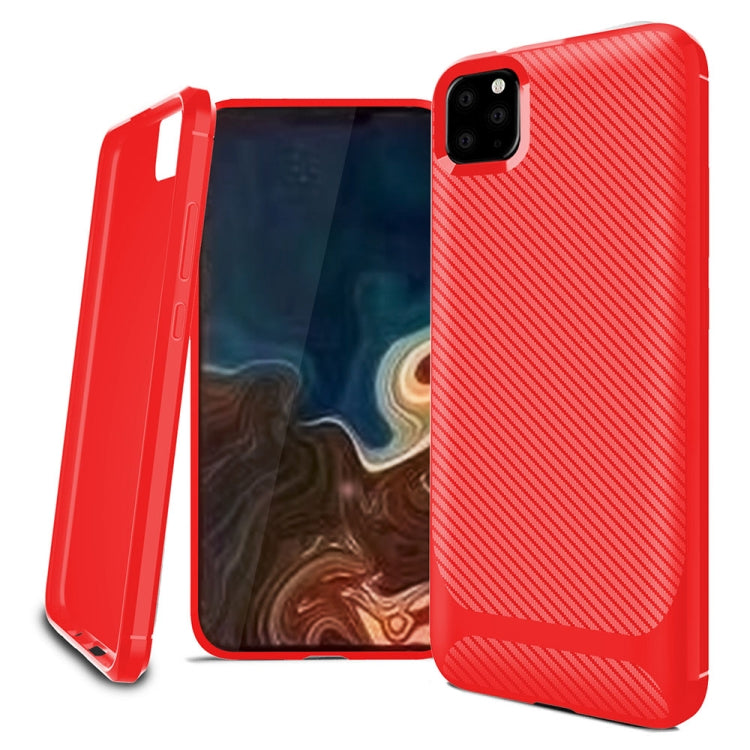 For iPhone 11 Pro ENKAY ENK-PC018 Carbon Fiber Texture Solid Color TPU Slim CaseSoft Cover
