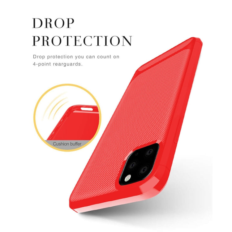For iPhone 11 Pro ENKAY ENK-PC018 Carbon Fiber Texture Solid Color TPU Slim CaseSoft Cover