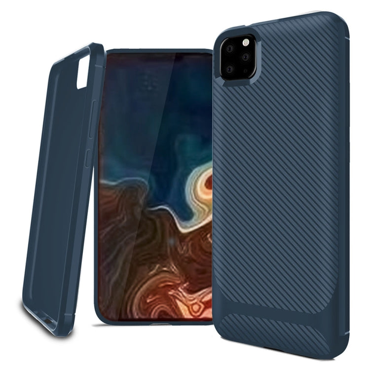 For iPhone 11 Pro Max ENKAY ENK-PC019 Carbon Fiber Texture Solid Color TPU Slim Case Soft Cover