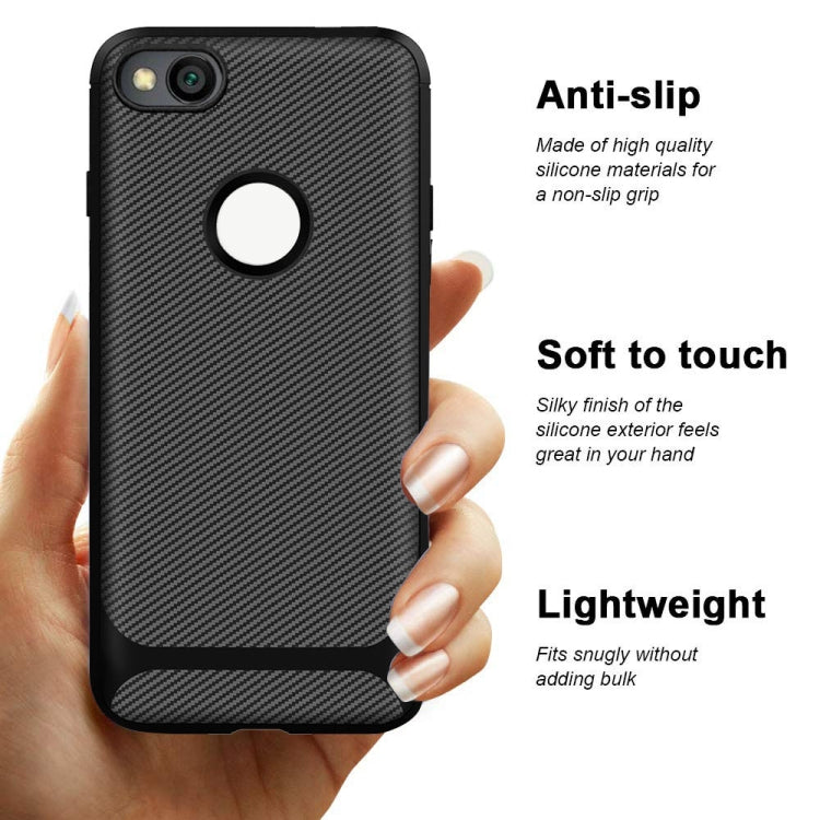 For iPhone 8 / iPhone 7 ENKAY ENK-PC026 Carbon Fiber Texture Solid Color TPU Slim Case Soft Cover