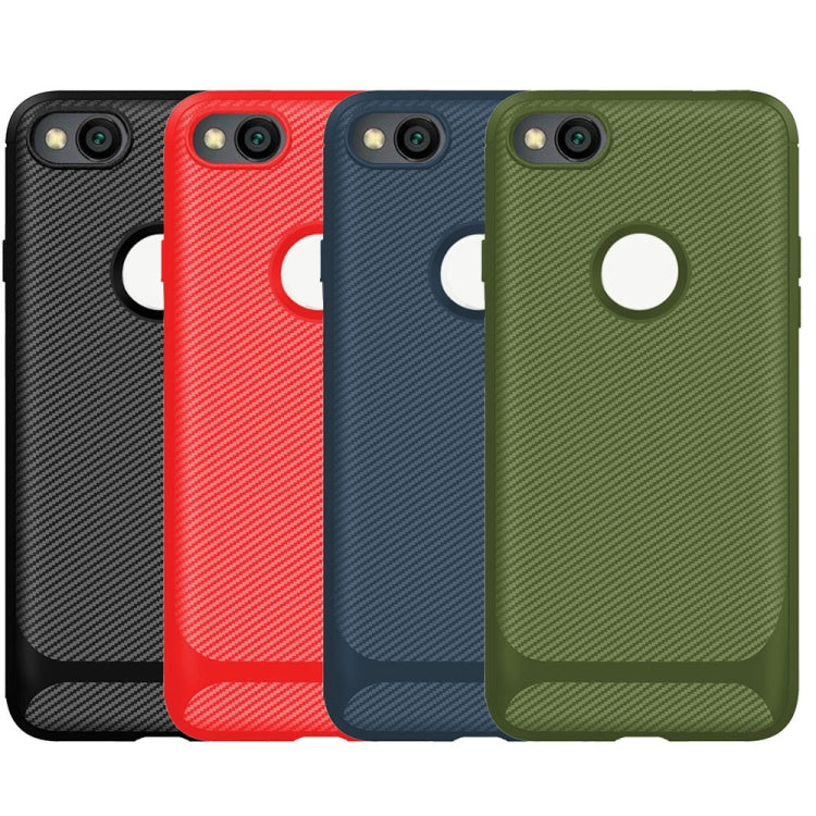 For iPhone 8 / iPhone 7 ENKAY ENK-PC026 Carbon Fiber Texture Solid Color TPU Slim Case Soft Cover
