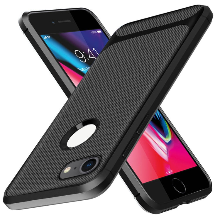 For iPhone 8 / iPhone 7 ENKAY ENK-PC026 Carbon Fiber Texture Solid Color TPU Slim Case Soft Cover