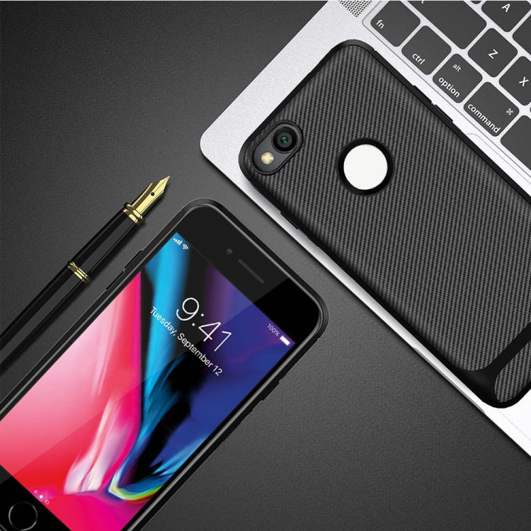 For iPhone 8 / iPhone 7 ENKAY ENK-PC026 Carbon Fiber Texture Solid Color TPU Slim Case Soft Cover