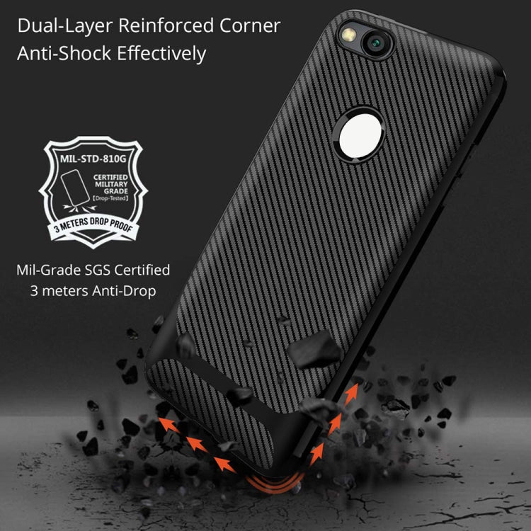 For iPhone 8 / iPhone 7 ENKAY ENK-PC026 Carbon Fiber Texture Solid Color TPU Slim Case Soft Cover