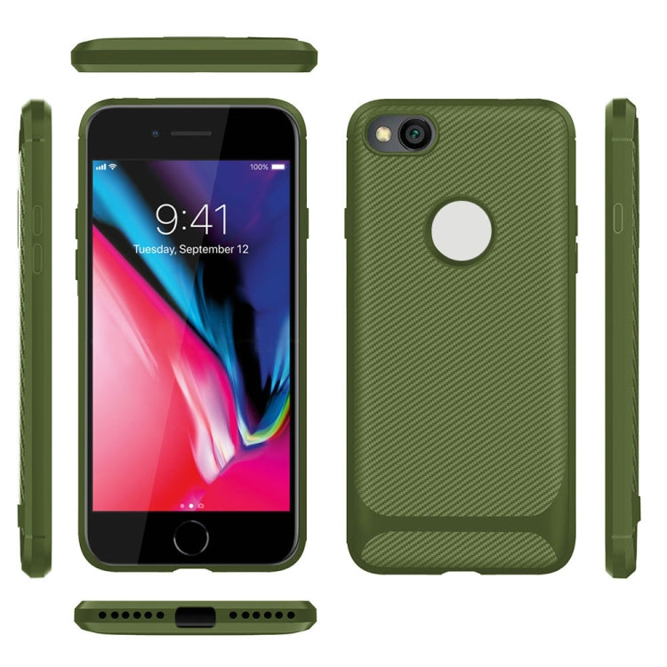 For iPhone 8 / iPhone 7 ENKAY ENK-PC026 Carbon Fiber Texture Solid Color TPU Slim Case Soft Cover