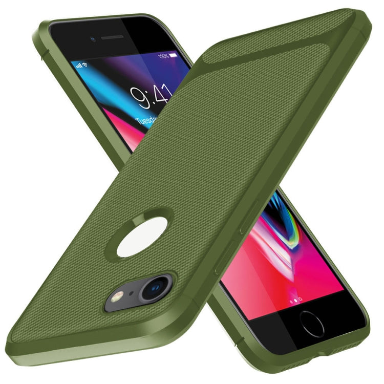 For iPhone 8 / iPhone 7 ENKAY ENK-PC026 Carbon Fiber Texture Solid Color TPU Slim Case Soft Cover