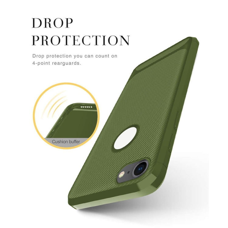 For iPhone 8 / iPhone 7 ENKAY ENK-PC026 Carbon Fiber Texture Solid Color TPU Slim Case Soft Cover