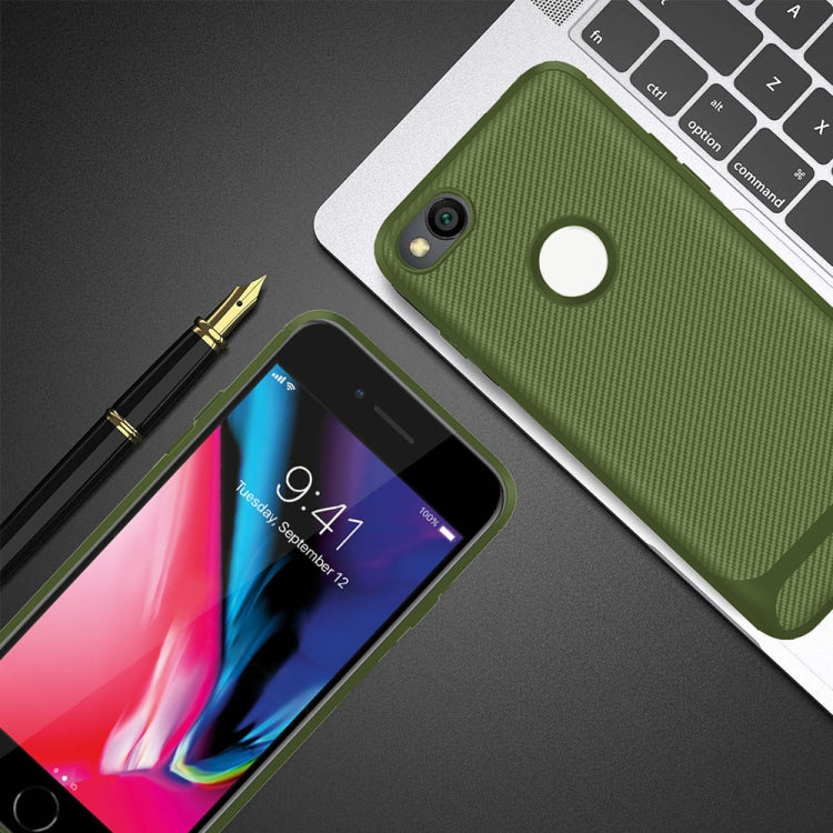 For iPhone 8 / iPhone 7 ENKAY ENK-PC026 Carbon Fiber Texture Solid Color TPU Slim Case Soft Cover